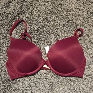 PINK by Victoria's Secret Red/Burgundy T-Shirt Bra (34B)